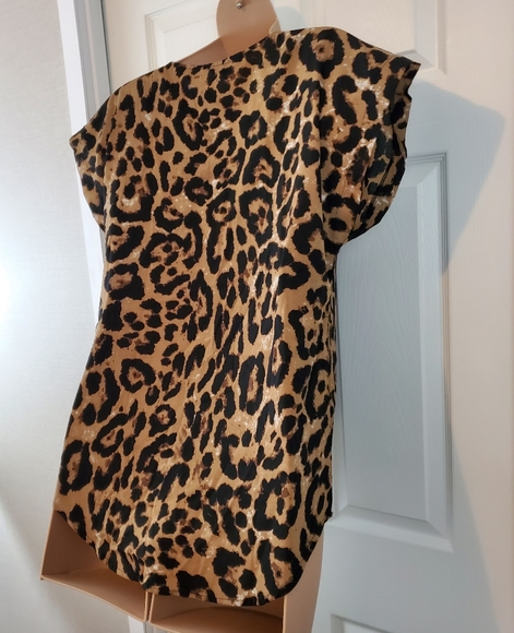 Shein Curve Animal Print Blouse - Picture 7 of 10